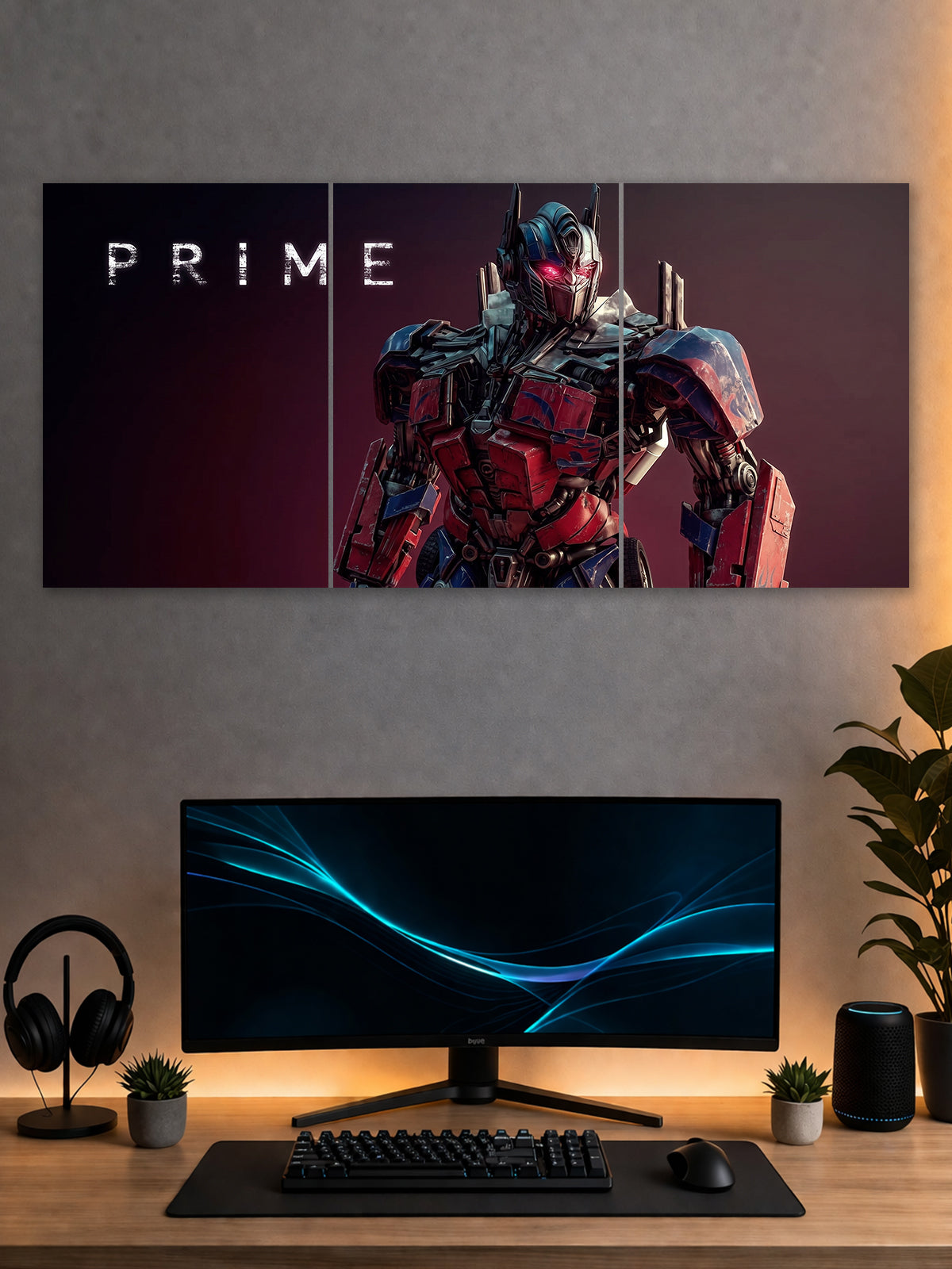 Prime Mecha Warrior Split Poster – Futuristic Robot Wall Art