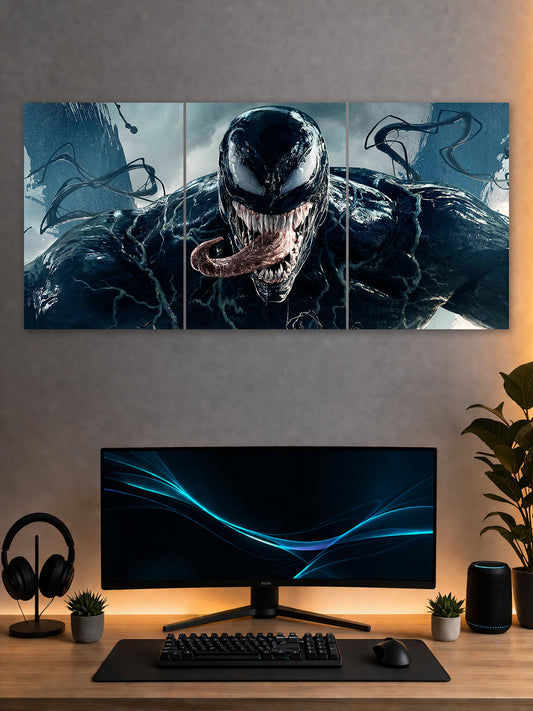 Venom Split Poster – Marvel Superhero Wall Art | SHDW.STICK