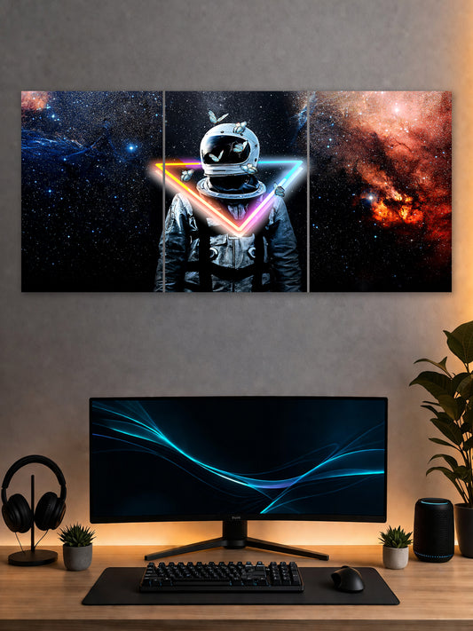 Cosmic Astronaut Split Poster – Space Wall Art | SHDW.STICK
