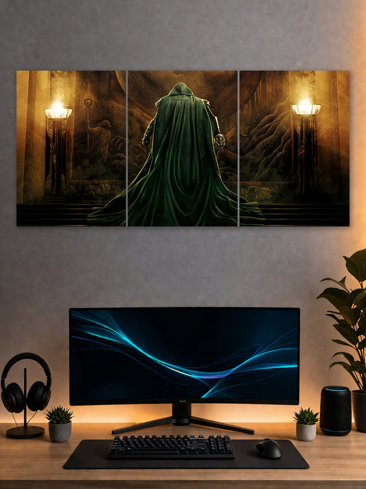Dark Fantasy Hooded Figure Split Poster – Fantasy Wall Art | SHDW.STICK