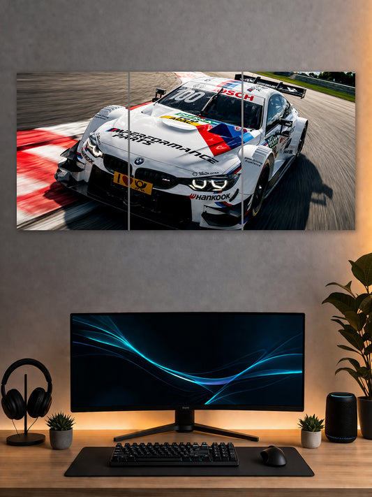 BMW M4 GT3 Racing Split Poster – Motorsport Car Wall Art | SHDW.STICK