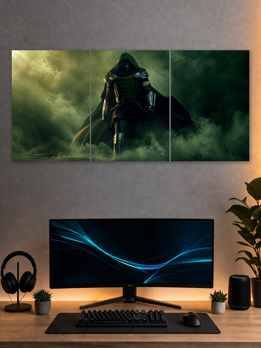 Dark Knight Warrior Split Poster – Fantasy Gaming Wall Art | SHDW.STICK