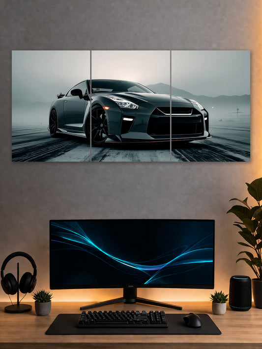 Nissan GT-R Split Poster – JDM Sports Car Wall Art | SHDW.STICK