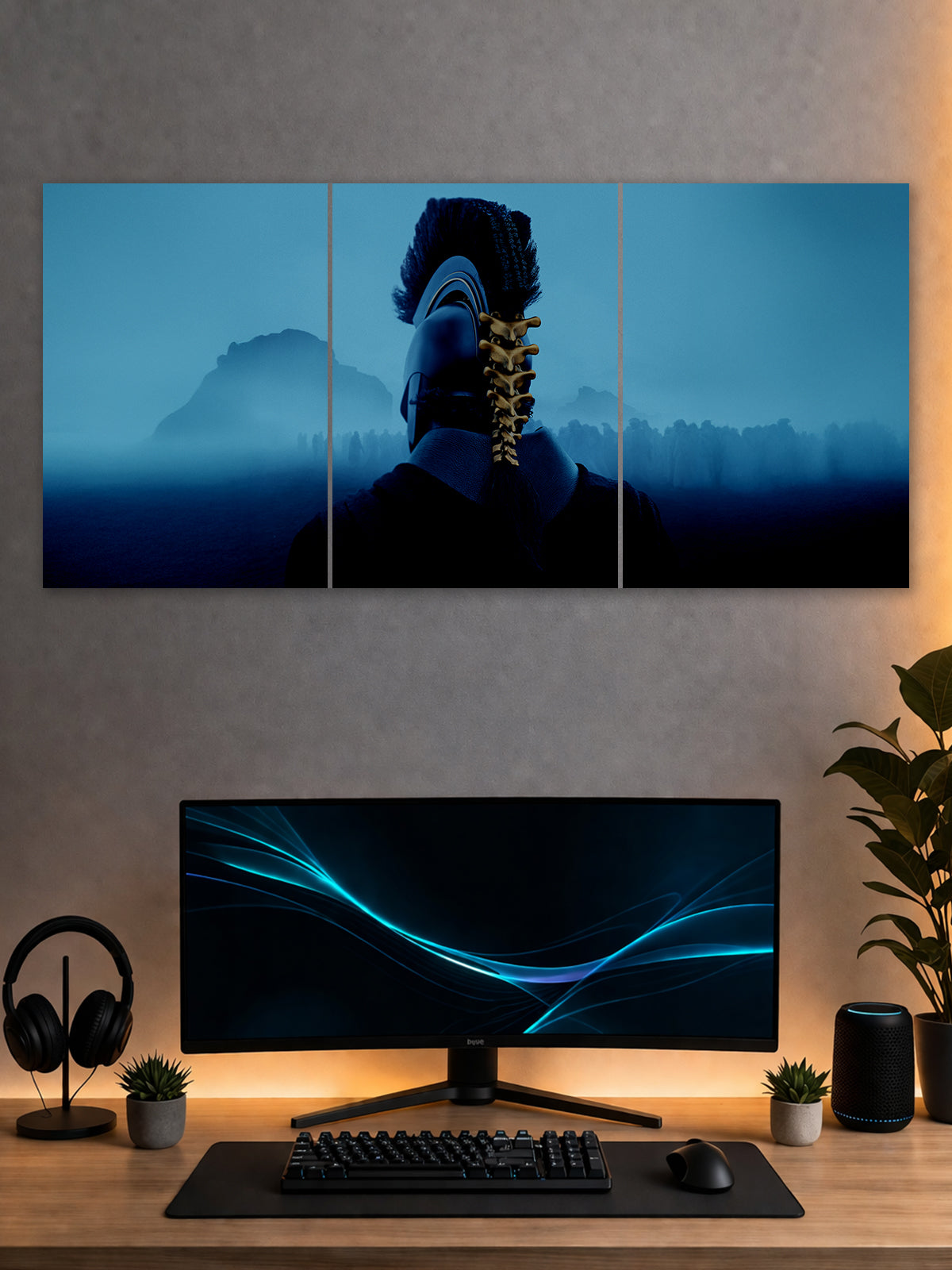 SHDW.STICK Kratos Split Poster – God of War Inspired Gaming Wall Art