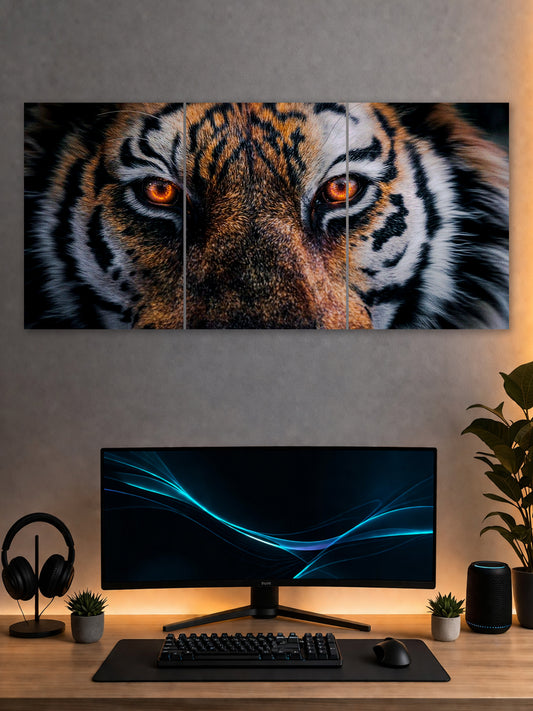 SHDW.STICK Tiger Eyes Split Poster – Wildlife Animal Wall Art