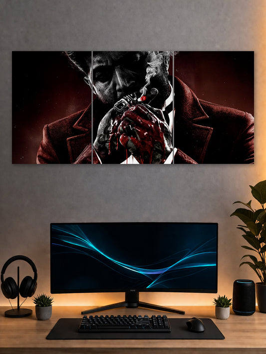 SHDW.STICK Dark Anime Smoking Man Split Poster – Premium Wall Art