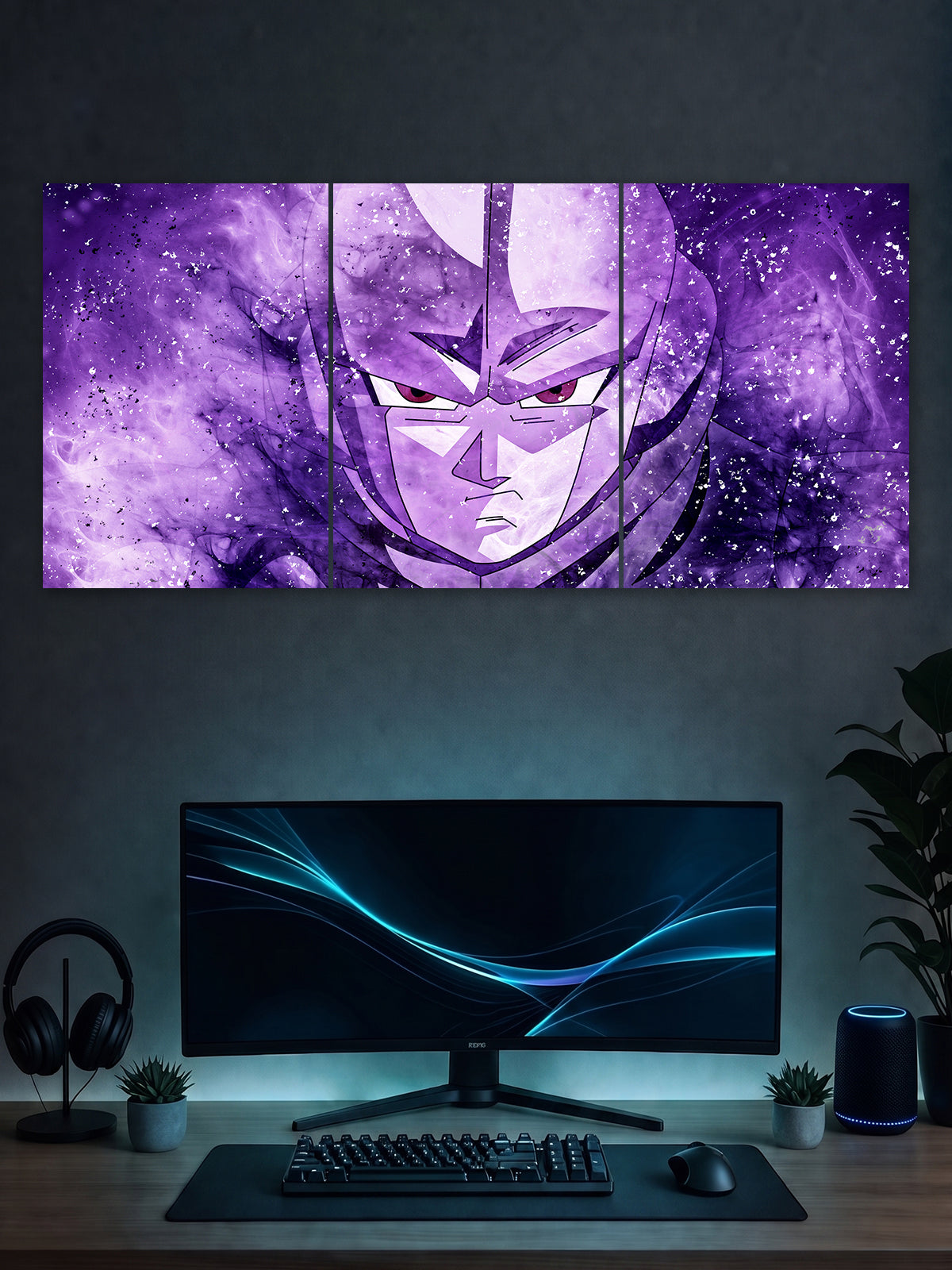 SHDW.STICK Hit Anime Purple Split Poster – Premium Wall Art