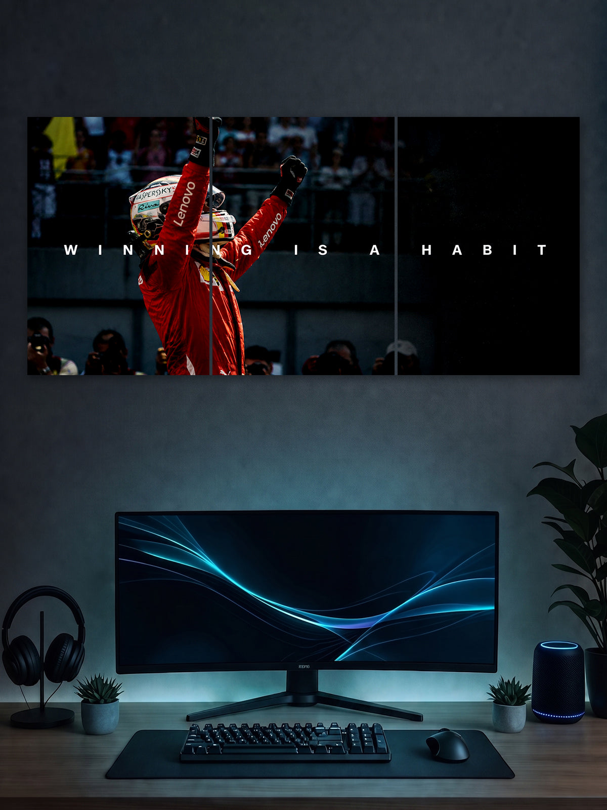 SHDW.STICK Winning Is a Habit Split Poster – Formula 1 Racing Wall Art