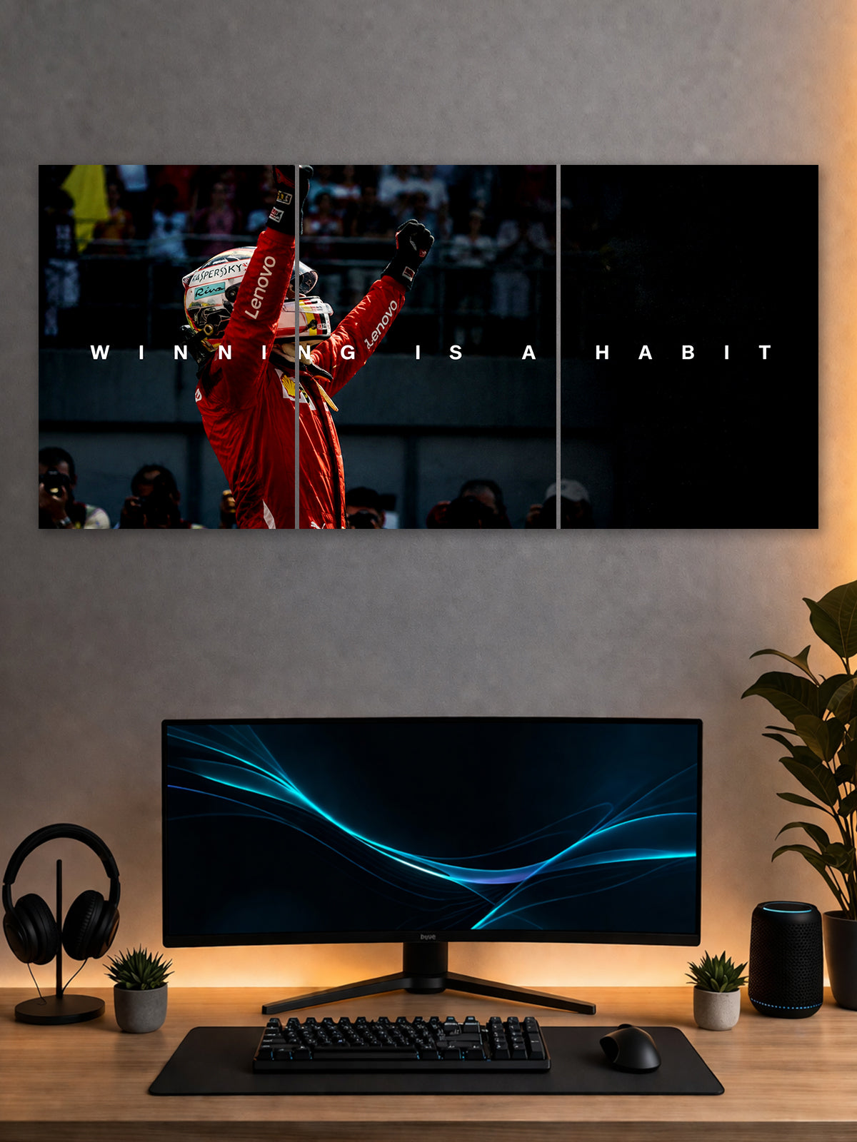 SHDW.STICK Winning Is a Habit Split Poster – Formula 1 Racing Wall Art