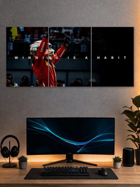 SHDW.STICK Winning Is a Habit Split Poster – Formula 1 Racing Wall Art