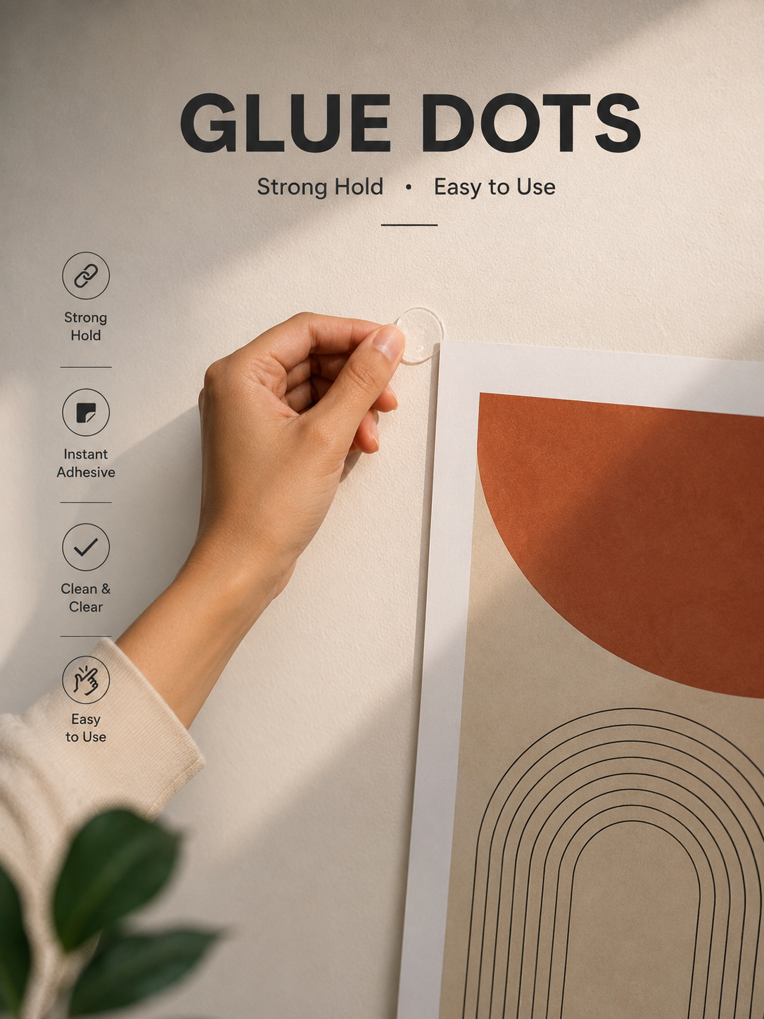 500 Glue Dots – Strong Double-Sided Adhesive Dots