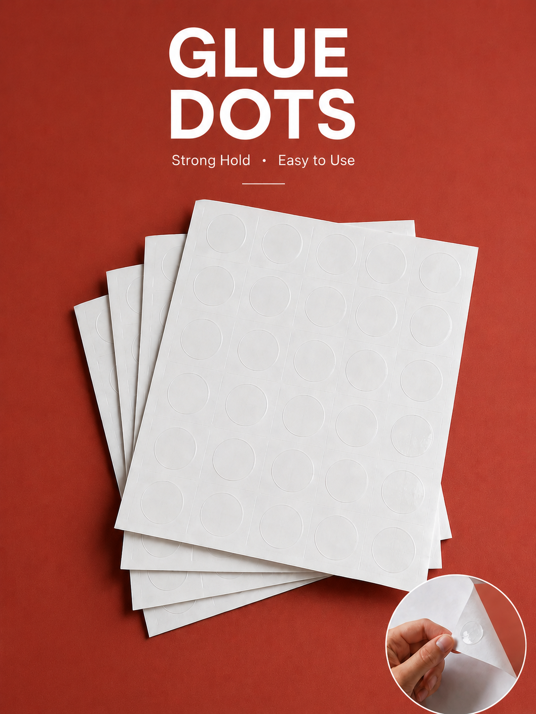 500 Glue Dots – Strong Double-Sided Adhesive Dots